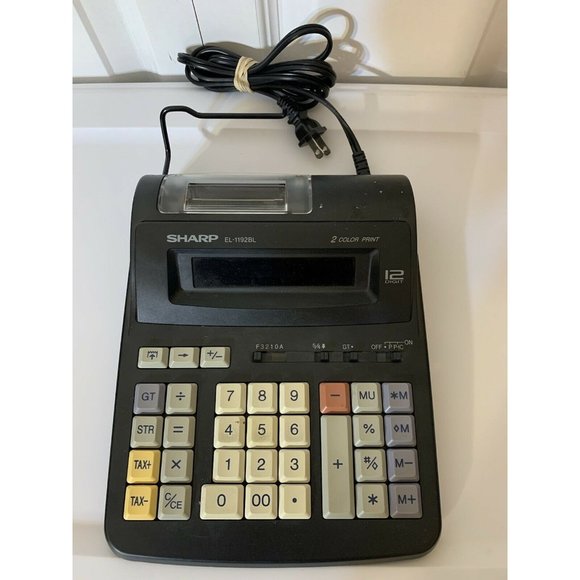 Sharp EL-1192BL Scientific Calculator 2 Color Printing 12 Digit Adding M… - Picture 4 of 9